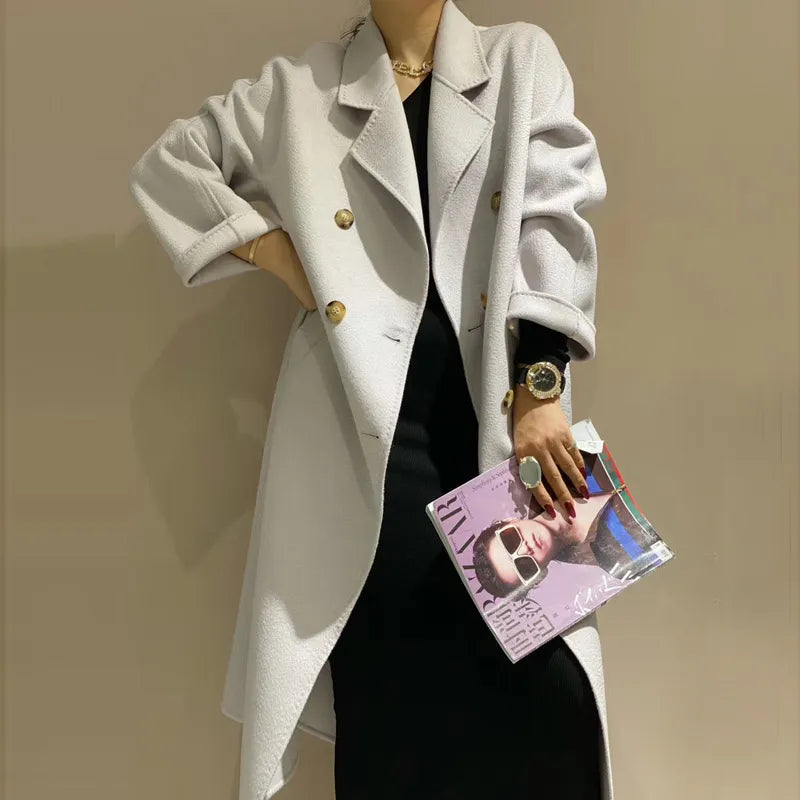 Winter 2023 High-end Lapel Lacing Belt Plus Size
