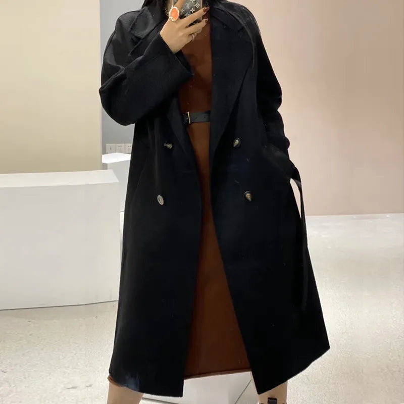 Winter 2023 High-end Lapel Lacing Belt Plus Size
