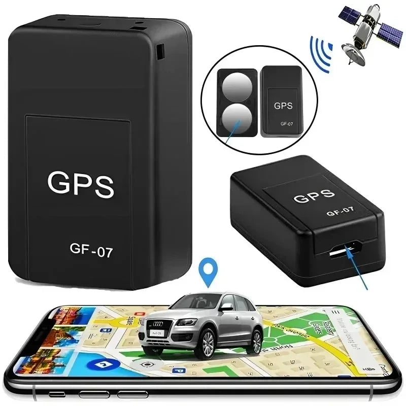 *^*GF07 Magnetic Mini GPS Tracker Real-Time Vehicle Locator Car Pet Tracking Device Compact Portable GPS Locator Position APP