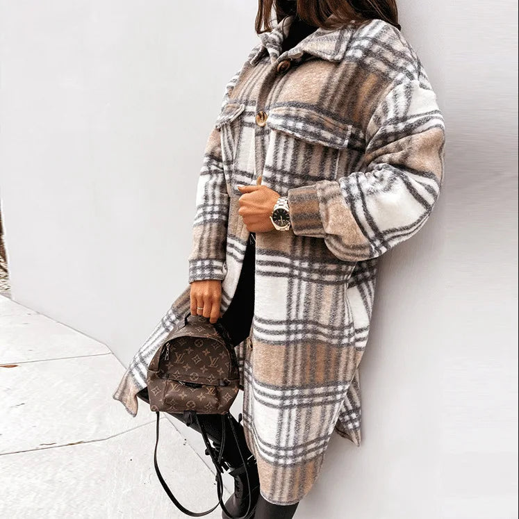 2023 Single Breasted Trench Coat Fashion Long