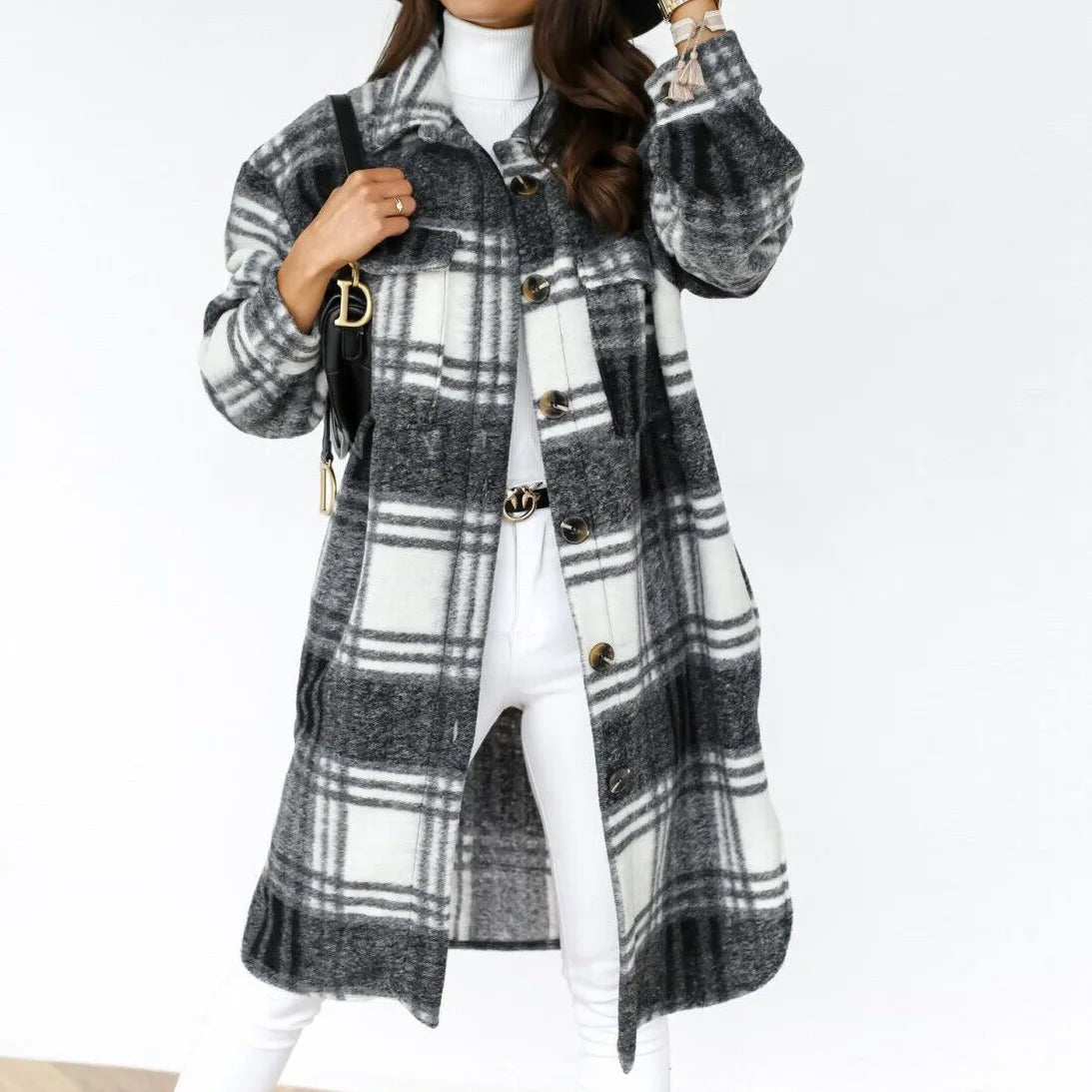 2023 Single Breasted Trench Coat Fashion Long
