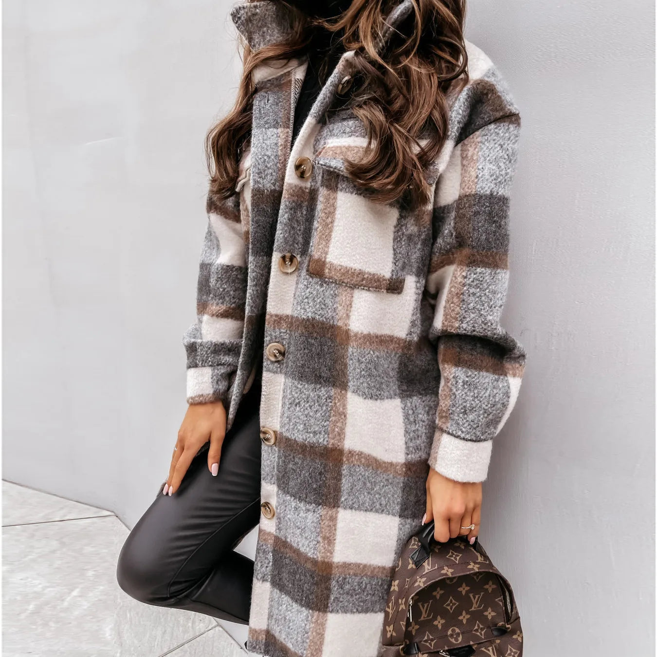 2023 Single Breasted Trench Coat Fashion Long