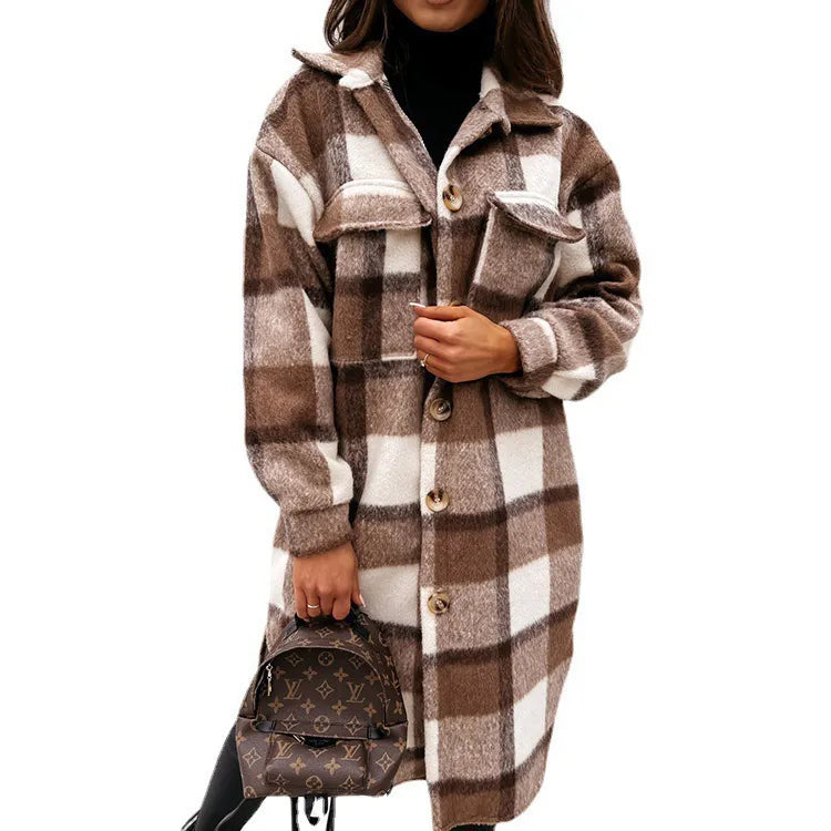 2023 Single Breasted Trench Coat Fashion Long