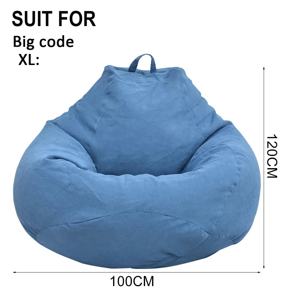 Lazy Sofas Cover Chairs Without Filler Comfortable Adults Bean Bag Chair Couch Living Room Bedroom Home Tatami Lounger Cover