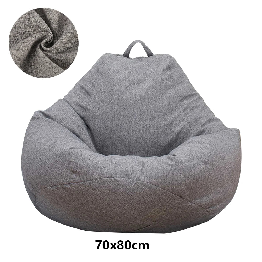 Lazy Sofas Cover Large Bean Bag Cover Without Filler Adults Couch Living Room Bedroom Home Tatami Lounger Comfortable Seat Cover