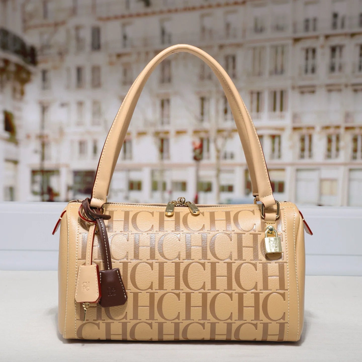 2025 Carolina Herrera Style Women's Bag High-end Shoulder Bag Boston Pillow Bag Classic Letter Handbag