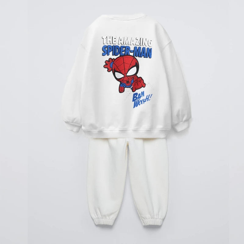 Brand Autumn Clothes Long-sleeved Outfits Kids Trendy Round Neck Sweatshirts+Pants Two-piece Outer Wear Child Loose Tracksuits