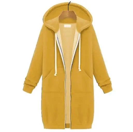 Women's Long Sleeve Hoodie Jacket Autumn Winter Outerwear Loose Fit Comfortable Warm Pullover Coat from Mainland China