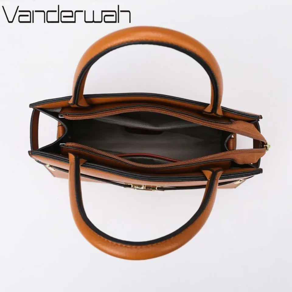 3 Sets Or 1 Big Bag Women's Handbag Large Capacity Bags Luxury Shoulder Crossbody Bags Small Coin Purse Quality Leather Sac Hot