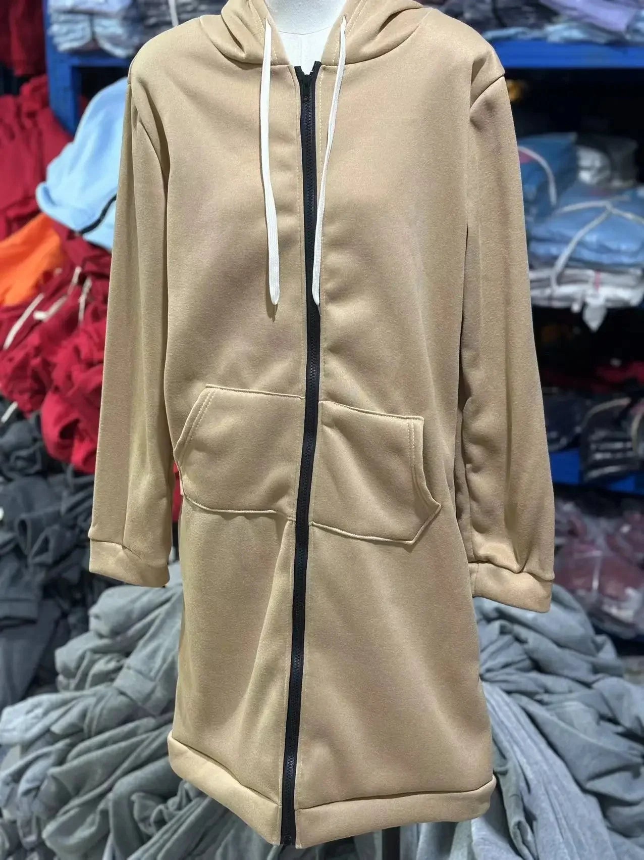 Women's Long Sleeve Hoodie Jacket Autumn Winter Outerwear Loose Fit Comfortable Warm Pullover Coat from Mainland China