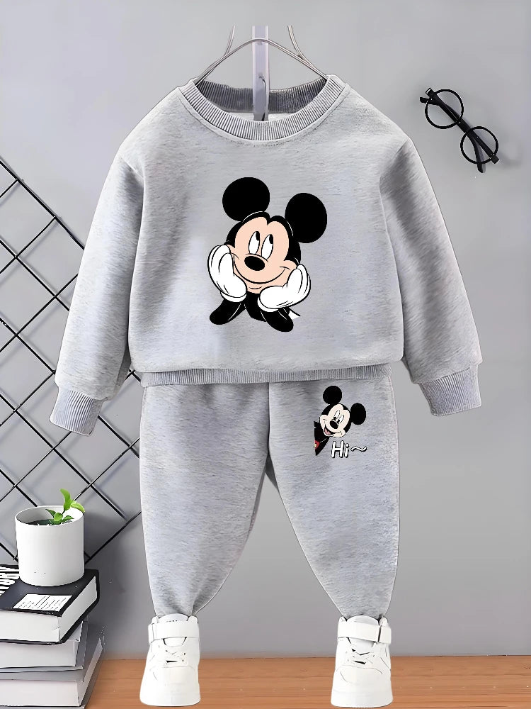 2025 Autumn New Casual Sweatshirt Sets for Boys 0-8years Kids O Neck Hoodies and Sweatpantt 2pcs Suit Disney Child Tracksuit