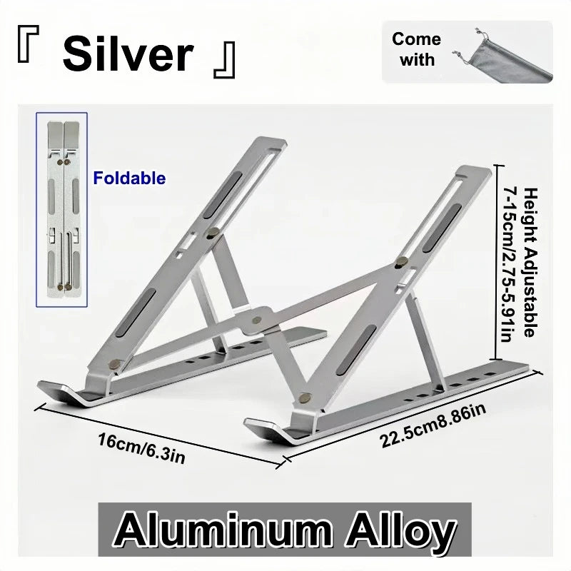 7 Levels Adjustable Laptop Stand  Foldable Portable Notebook Bracket Support Base ABS Holder for Macbook  Lenovo Laptop Air Pro