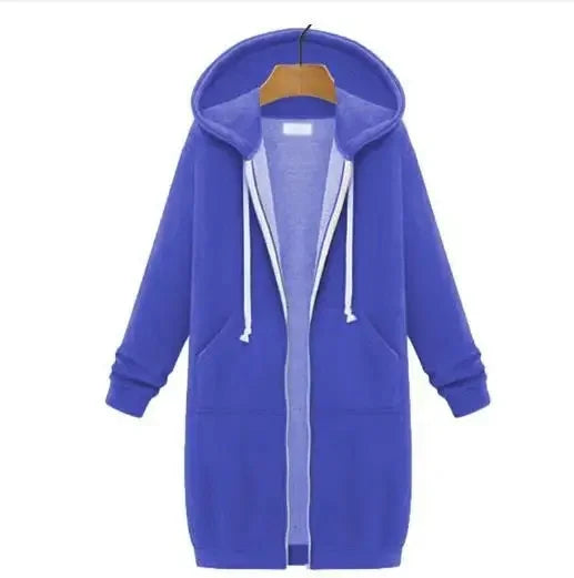 Women's Long Sleeve Hoodie Jacket Autumn Winter Outerwear Loose Fit Comfortable Warm Pullover Coat from Mainland China