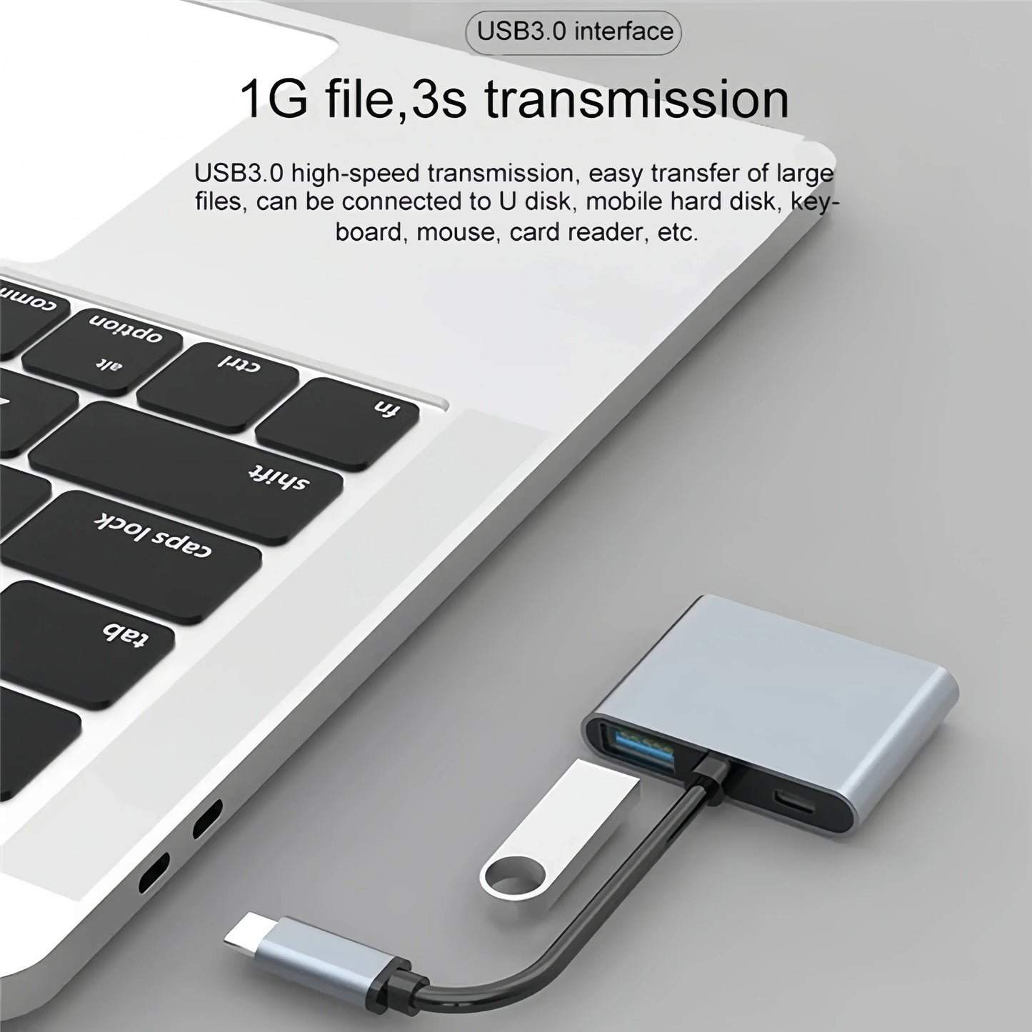 4-in-1 USB C Docking Station Dual HDMI 4K@60Hz Adapter USB 3.0 HUB Type C to HDMI USB C Splitter Adapter OTG For Laptop Macbook