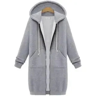 Women's Long Sleeve Hoodie Jacket Autumn Winter Outerwear Loose Fit Comfortable Warm Pullover Coat from Mainland China