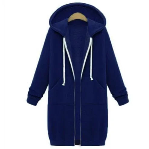 Women's Long Sleeve Hoodie Jacket Autumn Winter Outerwear Loose Fit Comfortable Warm Pullover Coat from Mainland China