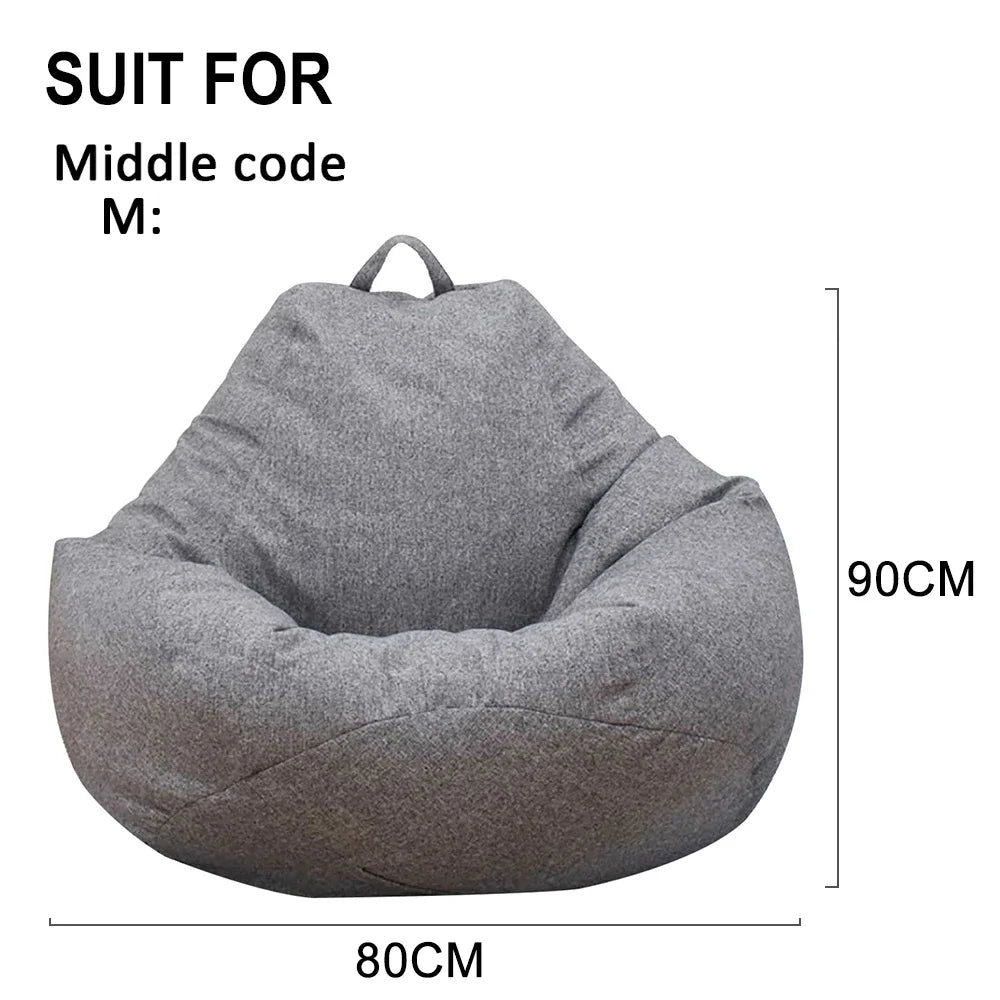 Lazy Sofas Cover Chairs Without Filler Comfortable Adults Bean Bag Chair Couch Living Room Bedroom Home Tatami Lounger Cover