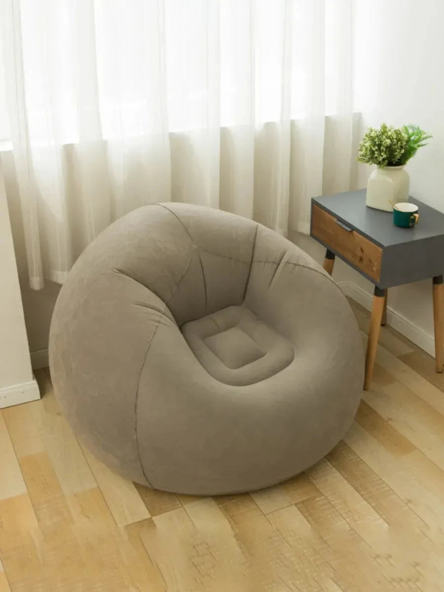 Inflatable Lazy Sofa Folding Portable Pvc Inflatable Air Chair for Living Room Outdoor Camping Convenient Beach Lounge Chair