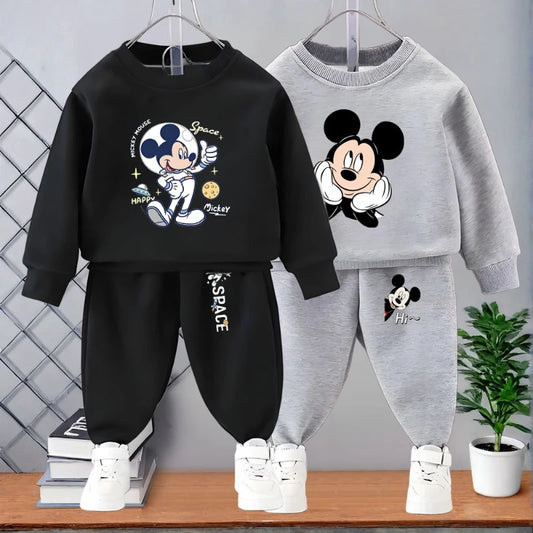 2025 Autumn New Casual Sweatshirt Sets for Boys 0-8years Kids O Neck Hoodies and Sweatpantt 2pcs Suit Disney Child Tracksuit