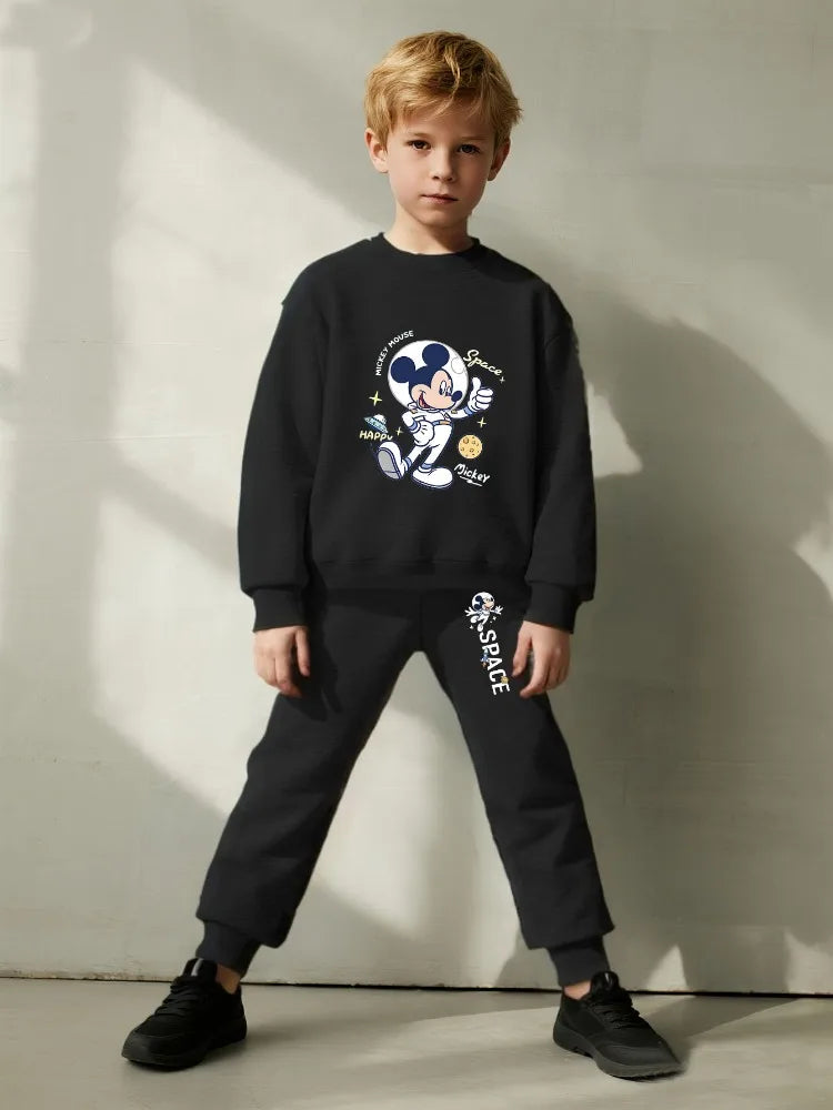 2025 Autumn New Casual Sweatshirt Sets for Boys 0-8years Kids O Neck Hoodies and Sweatpantt 2pcs Suit Disney Child Tracksuit