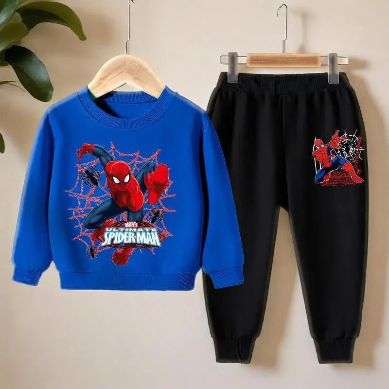 2025 New Kids Casual Sweatshirts Boys Toddler Cartoon Clothing Crewneck Comic Print Pullovers Pants 2pcs Long Sleeve Tracksuits