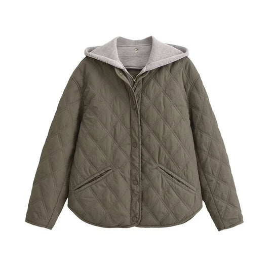 2024 Autumn/Winter New Product Fashion Casual Women's Round Neck Loose Long Sleeve Hooded Jacket Top