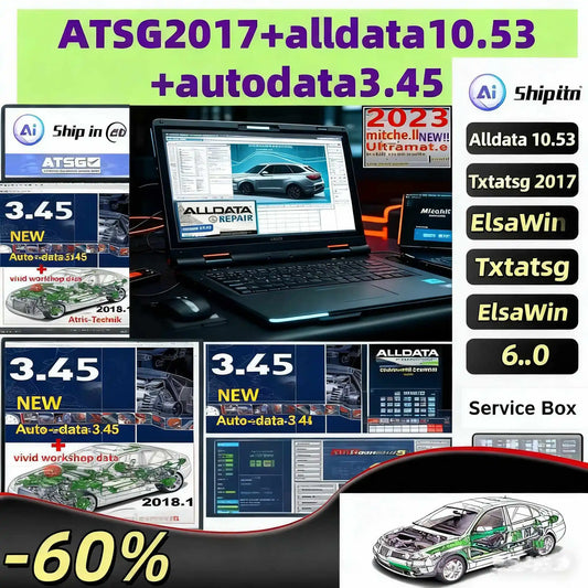 Newest alldata 10.53 software + mitchel l On demand 5 auto repair alldata software All data car software with Wiring diagram