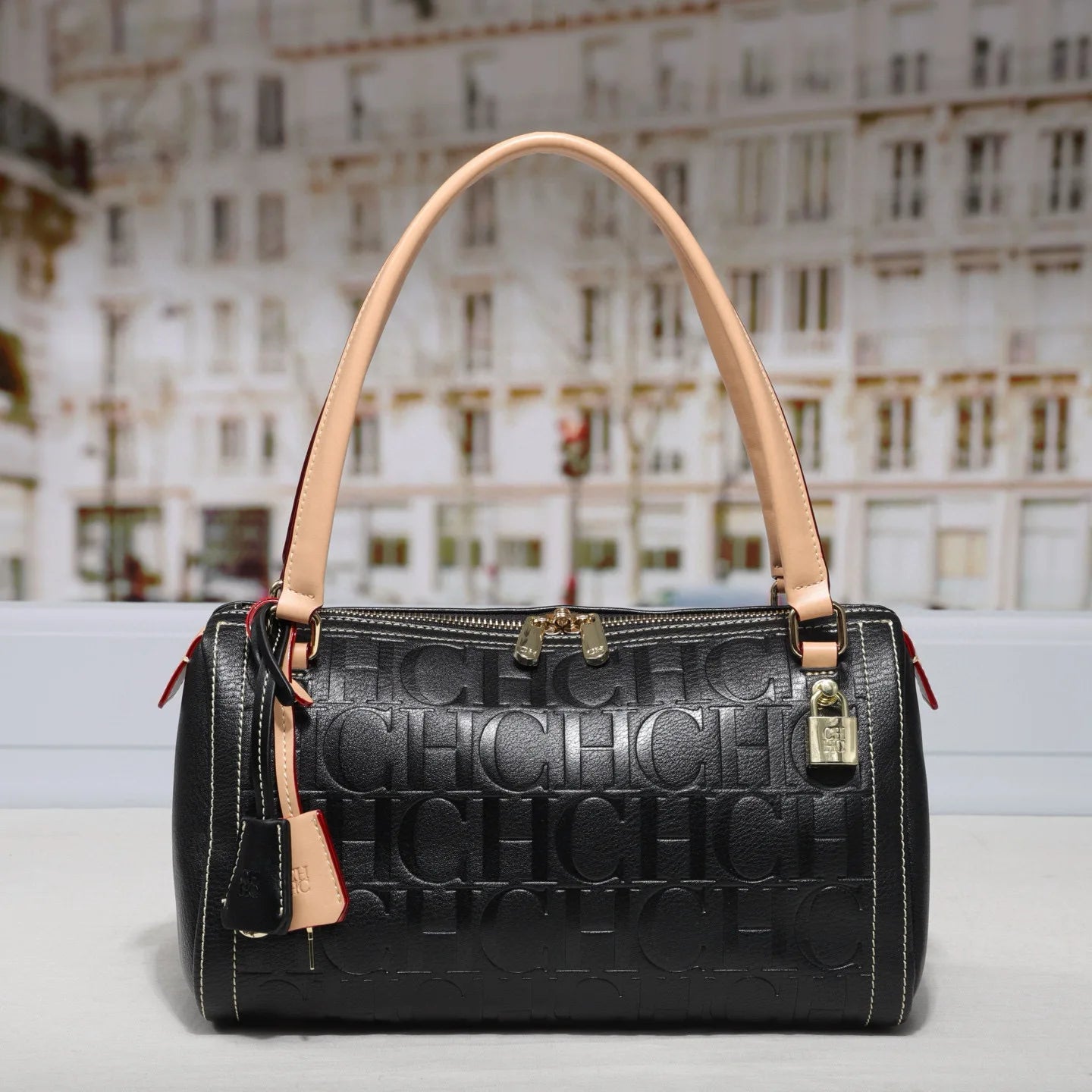 2025 Carolina Herrera Style Women's Bag High-end Shoulder Bag Boston Pillow Bag Classic Letter Handbag