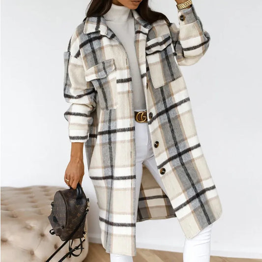 2023 Single Breasted Trench Coat Fashion Long