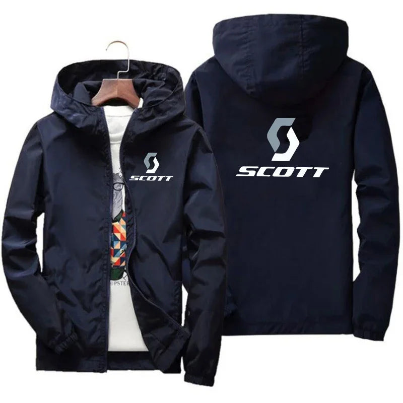 2025 New Fashionable Autumn and Winter Sportswear SCOTT Jacket for Commuting, Men's Sweatshirt, Warm Zipper Windproof Jacket