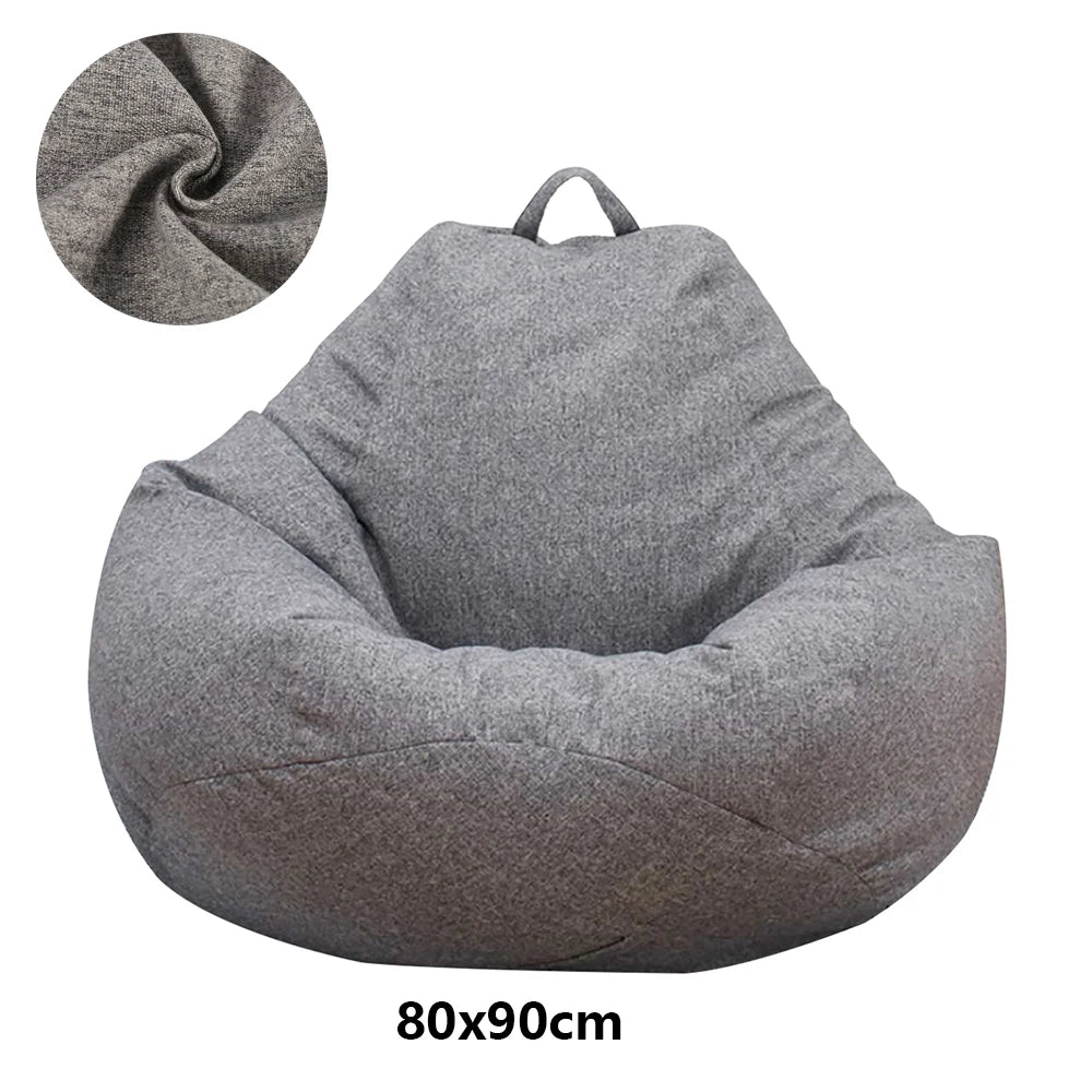 Lazy Sofas Cover Large Bean Bag Cover Without Filler Adults Couch Living Room Bedroom Home Tatami Lounger Comfortable Seat Cover
