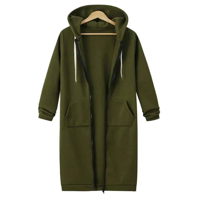 Women's Long Sleeve Hoodie Jacket Autumn Winter Outerwear Loose Fit Comfortable Warm Pullover Coat from Mainland China