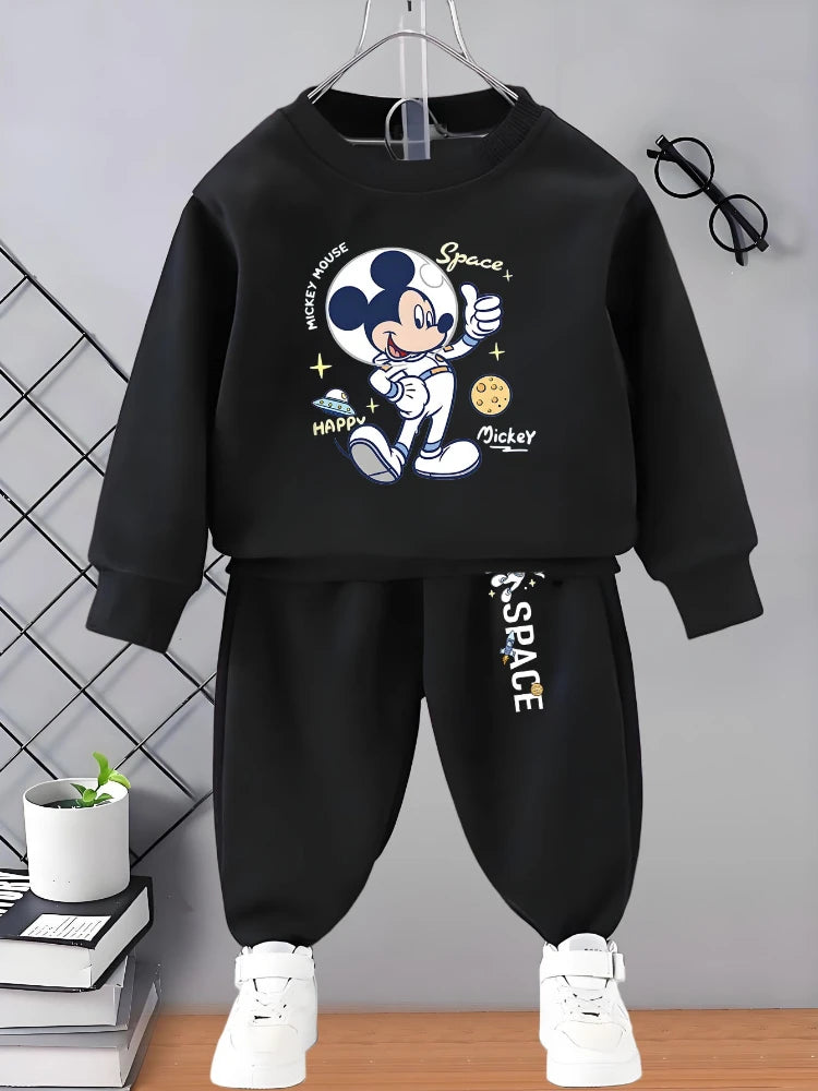 2025 Autumn New Casual Sweatshirt Sets for Boys 0-8years Kids O Neck Hoodies and Sweatpantt 2pcs Suit Disney Child Tracksuit