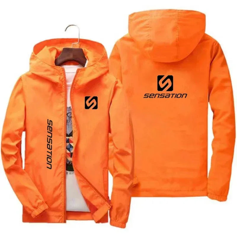 New high quality men's jacket Windbreaker Spring autumn hooded mountaineering bike large size waterproof coat raincoat