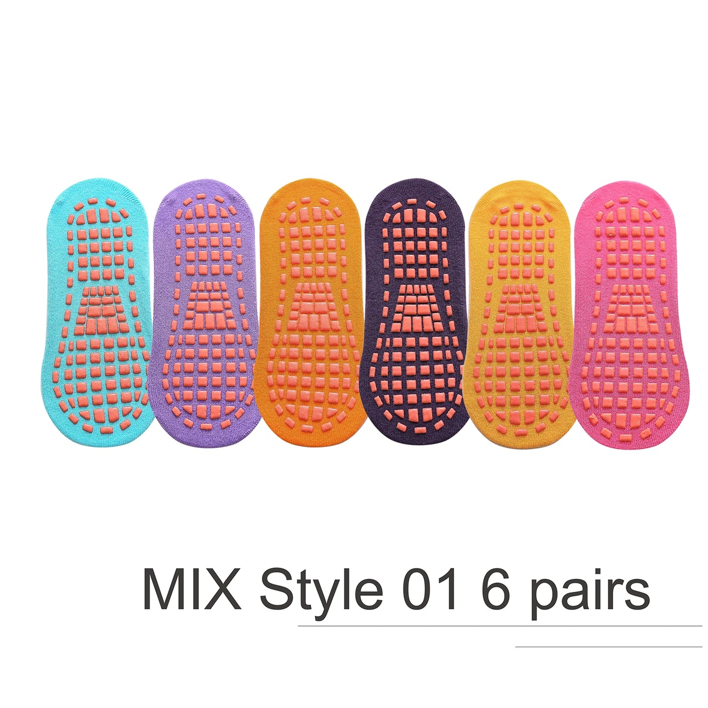 6/12 Pairs Kids Adults Anti-Slip Socks Parent-Child Trampoline Cotton Socks Elasticity Sports Boys Girls Outside Children Socks