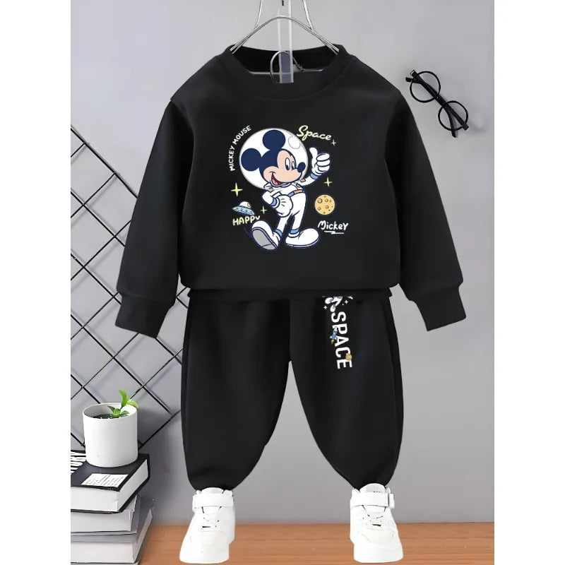 2025 Autumn New Casual Sweatshirt Sets for Boys 0-8years Kids O Neck Hoodies and Sweatpantt 2pcs Suit Disney Child Tracksuit