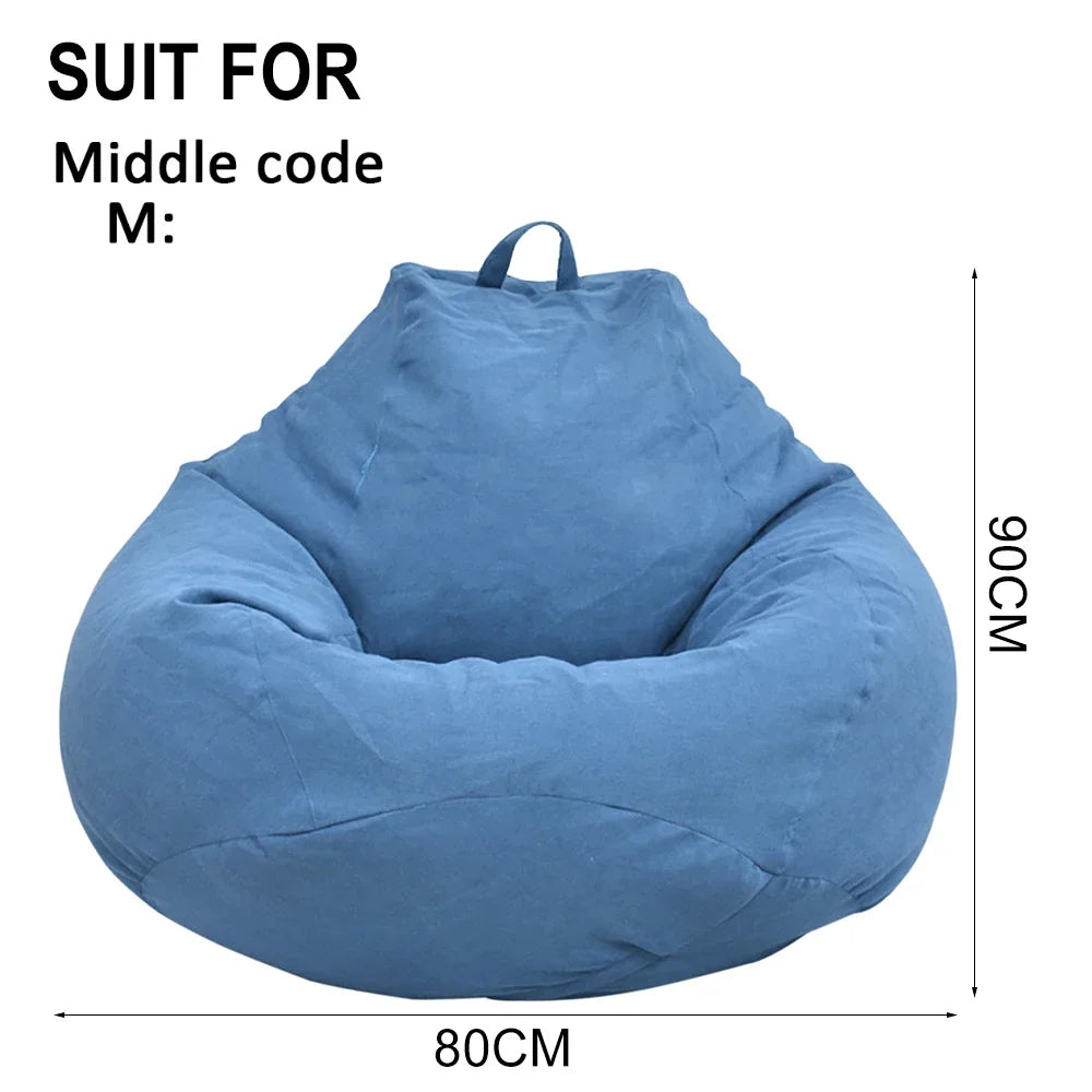 Lazy Sofas Cover Chairs Without Filler Comfortable Adults Bean Bag Chair Couch Living Room Bedroom Home Tatami Lounger Cover