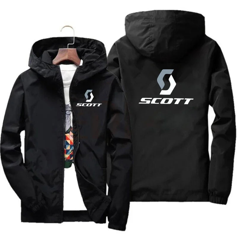 2025 New Fashionable Autumn and Winter Sportswear SCOTT Jacket for Commuting, Men's Sweatshirt, Warm Zipper Windproof Jacket