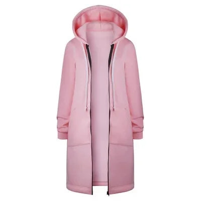 Women's Long Sleeve Hoodie Jacket Autumn Winter Outerwear Loose Fit Comfortable Warm Pullover Coat from Mainland China